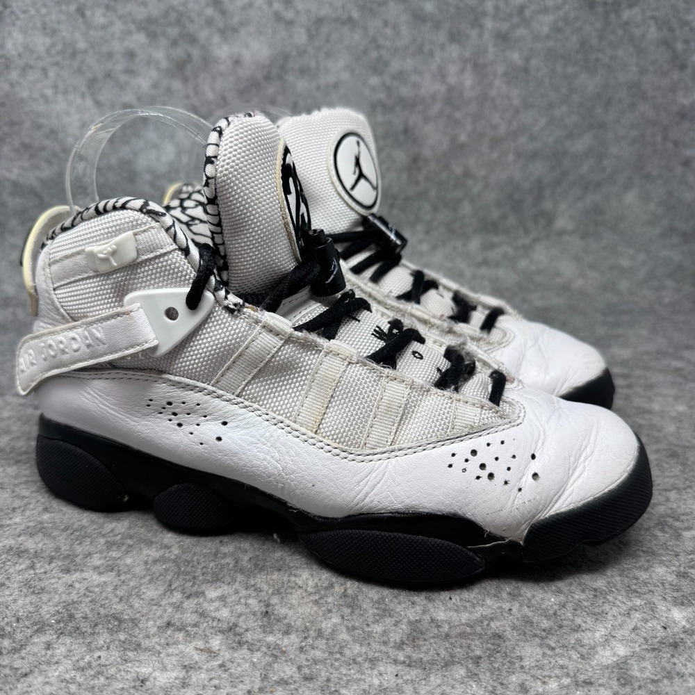 Nike Air Jordan 6 Rings Motorsport Retro Shoes Kids 5.5Y White Black DJ6163-107